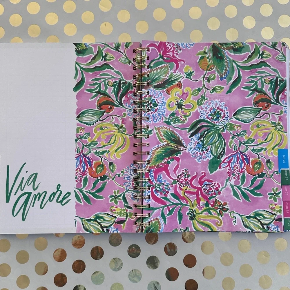 Lilly Pulitzer Pink and Blue Floral Planner
